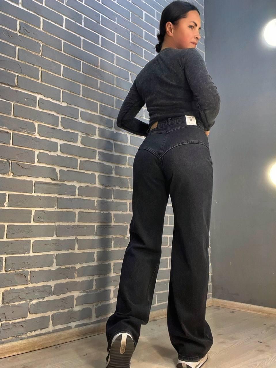 Джинсы женские ITS Basic 2909 straight кокетка пуговицы прямые от бедра р. 36 Черный (2775) - фото 2 Джинсы женские ITS Basic 2909 straight кокетка пуговицы прямые от бедра р. 36 Черный (2775) - фото 2