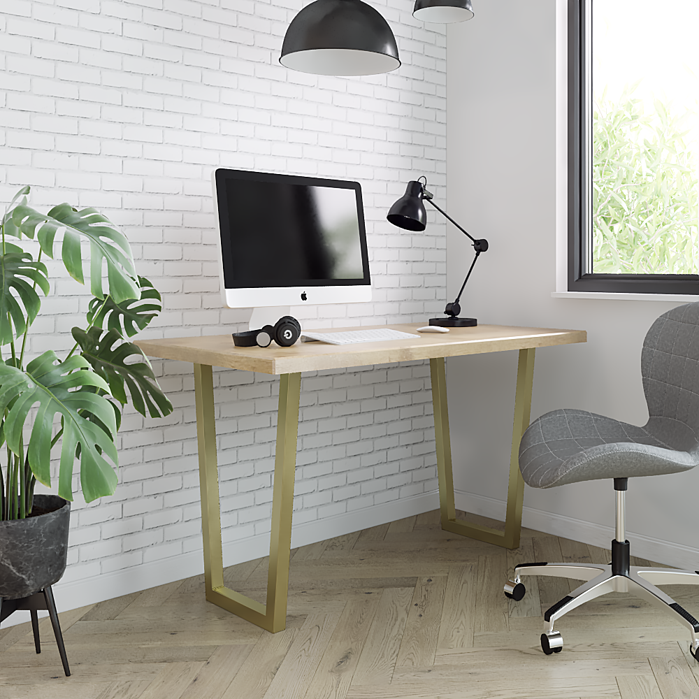 Опора для стола из металла 500х100 мм H 730 мм Золотой (1053) - фото 5