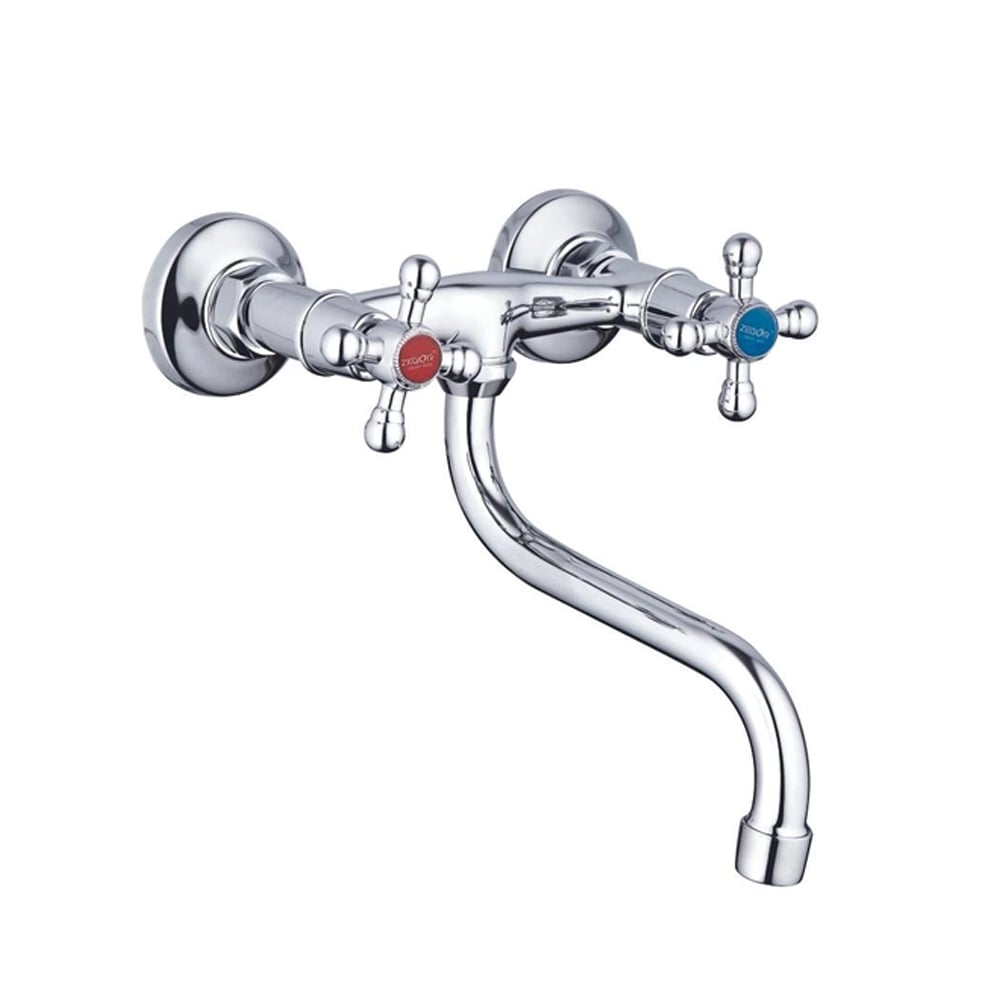 Смеситель для кухни Zegor DMX12-A605 двухвентильный настенный Смеситель для кухни Zegor DMX12-A605 двухвентильный настенный