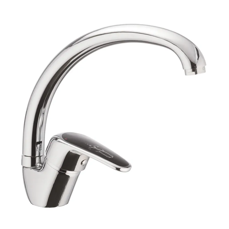 Смеситель для кухни Cron Magic 777 с черной ручкой (CR0115)