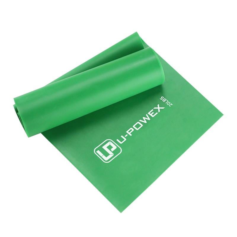 Стрічка-еспандер для фітнесу та реабілітації U-POWEX Fitness band 0,5 мм 9,1 кг Green