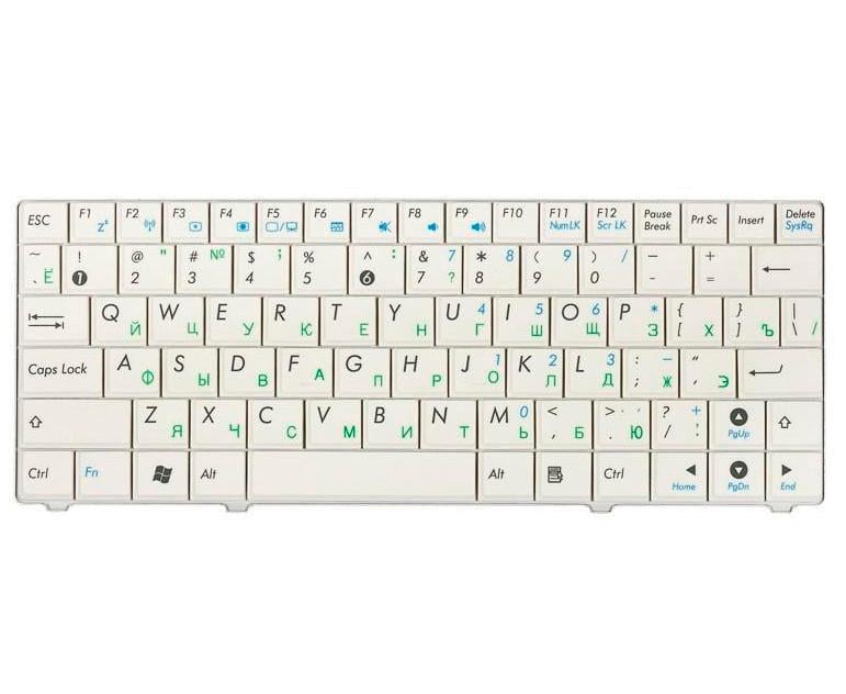 Клавиатура для ноутбука Asus EEE PC 90HA/900SD/T91 White