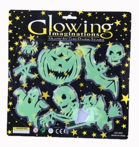 Декор на Хэллоуин люминесцентные фигурки 8 шт. Салатовый (1424160)