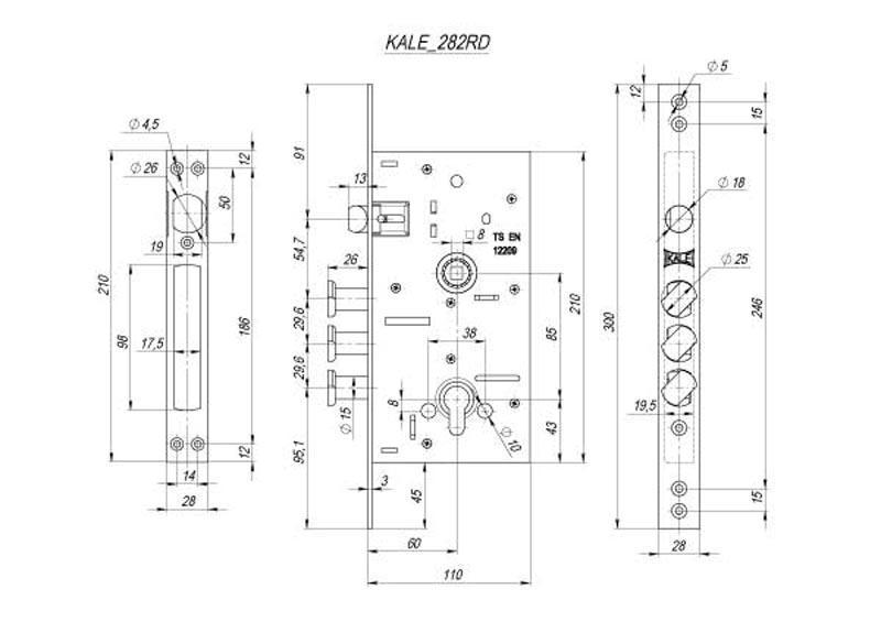 Замок 282RD В врезной цилиндровый хром 60 мм (1-30173) - фото 4 Замок 282RD В врезной цилиндровый хром 60 мм (1-30173) - фото 4