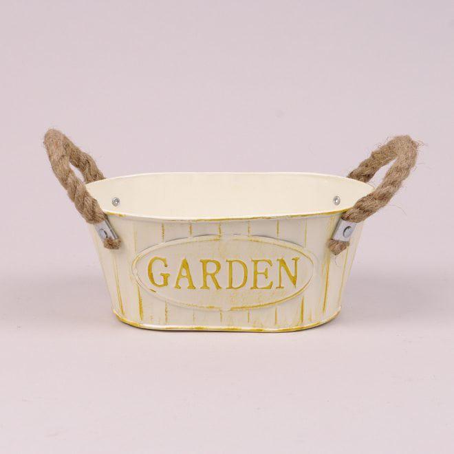 Кашпо металлическое Flora Garden 38838 Желтый (DR013644)