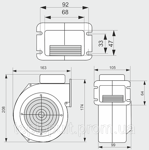 Вентилятор для котла нагнітальний MplusM WPA 06 (28414511) - фото 5 Вентилятор для котла нагнітальний MplusM WPA 06 (28414511) - фото 5