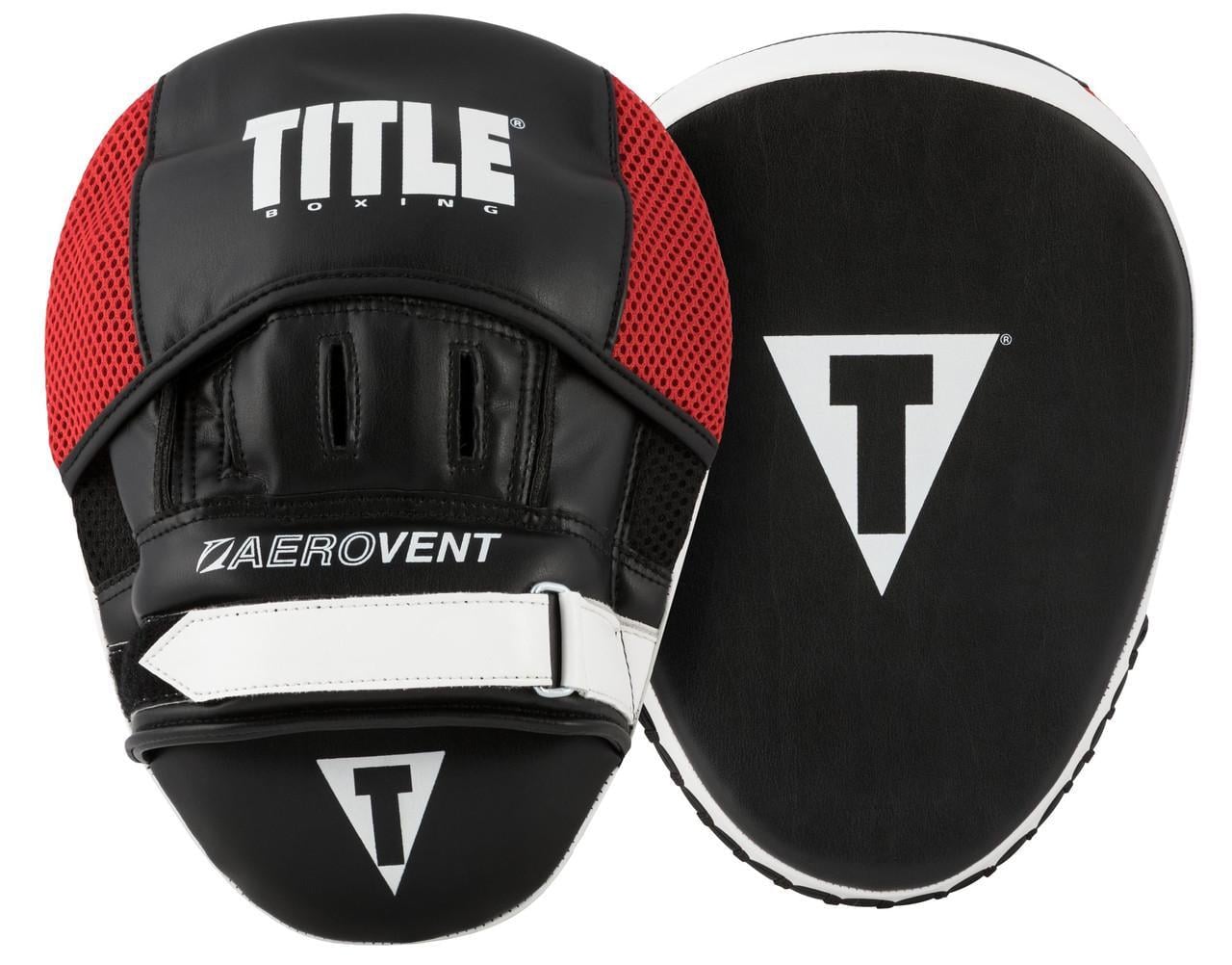 Лапы боксерские TITLE Boxing Aerovent Excel Incredi-Mitts 2.0 Black/Red/White (3070041627)
