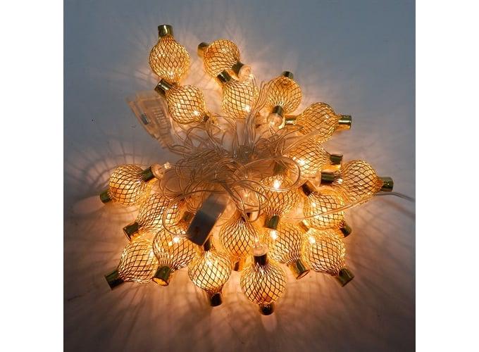 Гирлянда Китайский фонарик LED 20 Золотой Гирлянда Китайский фонарик LED 20 Золотой
