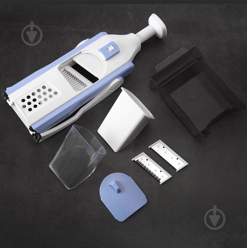 Мультислайсер Овочерізка для овочів та фруктів Safe Mandoline Slice WN-03 з контейнером, слайсер, терка - фото 6 Мультислайсер Овочерізка для овочів та фруктів Safe Mandoline Slice WN-03 з контейнером, слайсер, терка - фото 6