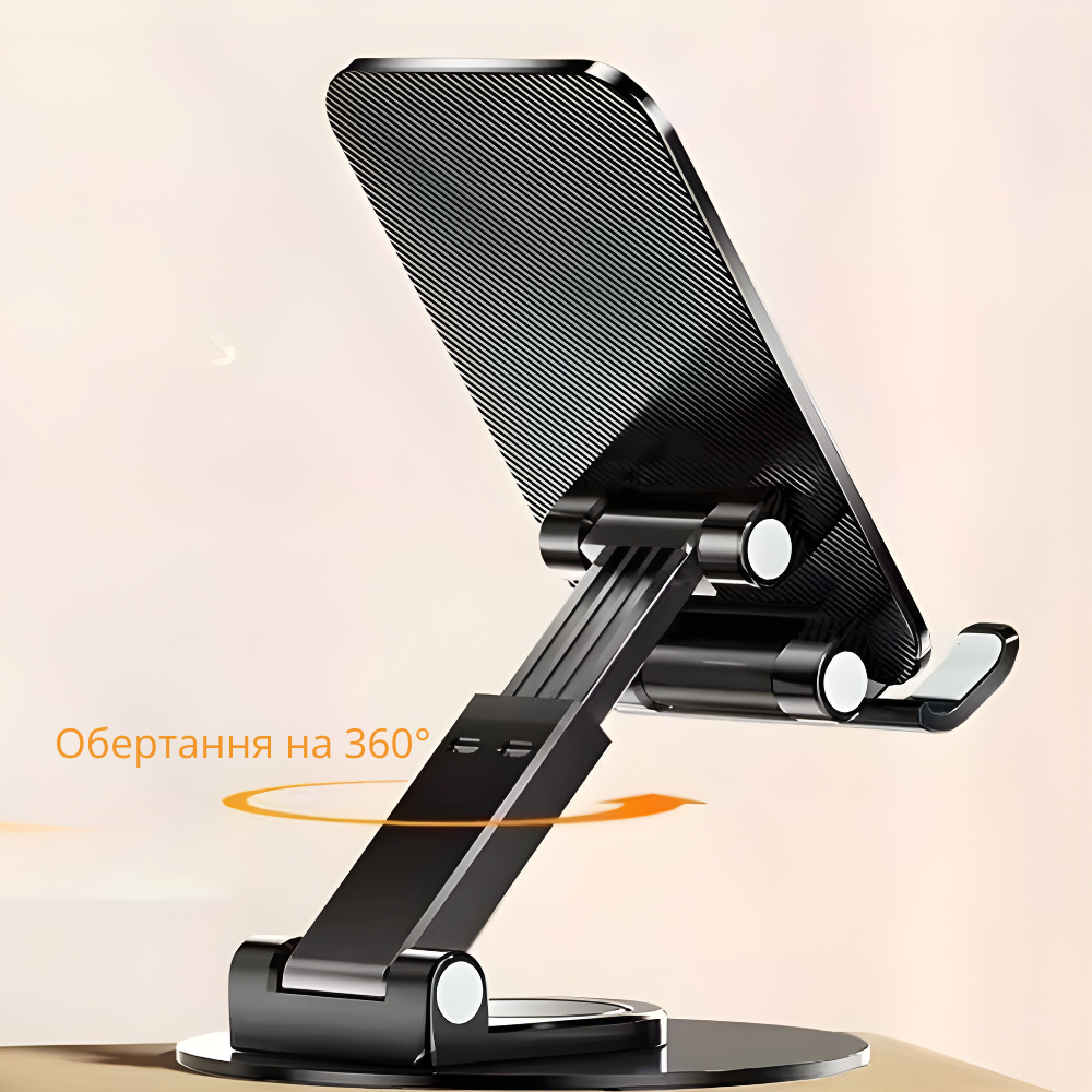 Подставка-держатель настольная для телефона и планшета для смартфона складная с поворотом на 360 Черный - фото 10 Подставка-держатель настольная для телефона и планшета для смартфона складная с поворотом на 360 Черный - фото 10