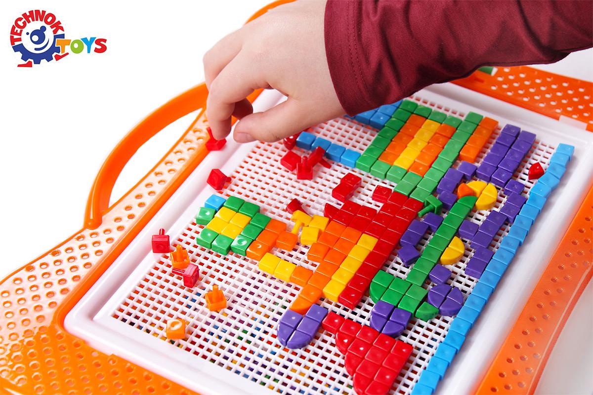 Дитяча мозаїка ТехноК No8 9 мм 6 кольорів 528 шт. (3008) - фото 8 Дитяча мозаїка ТехноК No8 9 мм 6 кольорів 528 шт. (3008) - фото 8