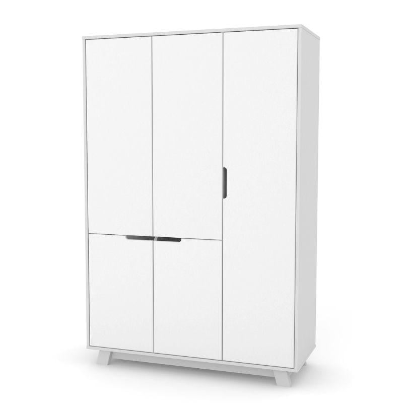 Шкаф распашной Верес Манхеттен 1200 из ДСП и МДФ Серый/Белый 39.35.2.17