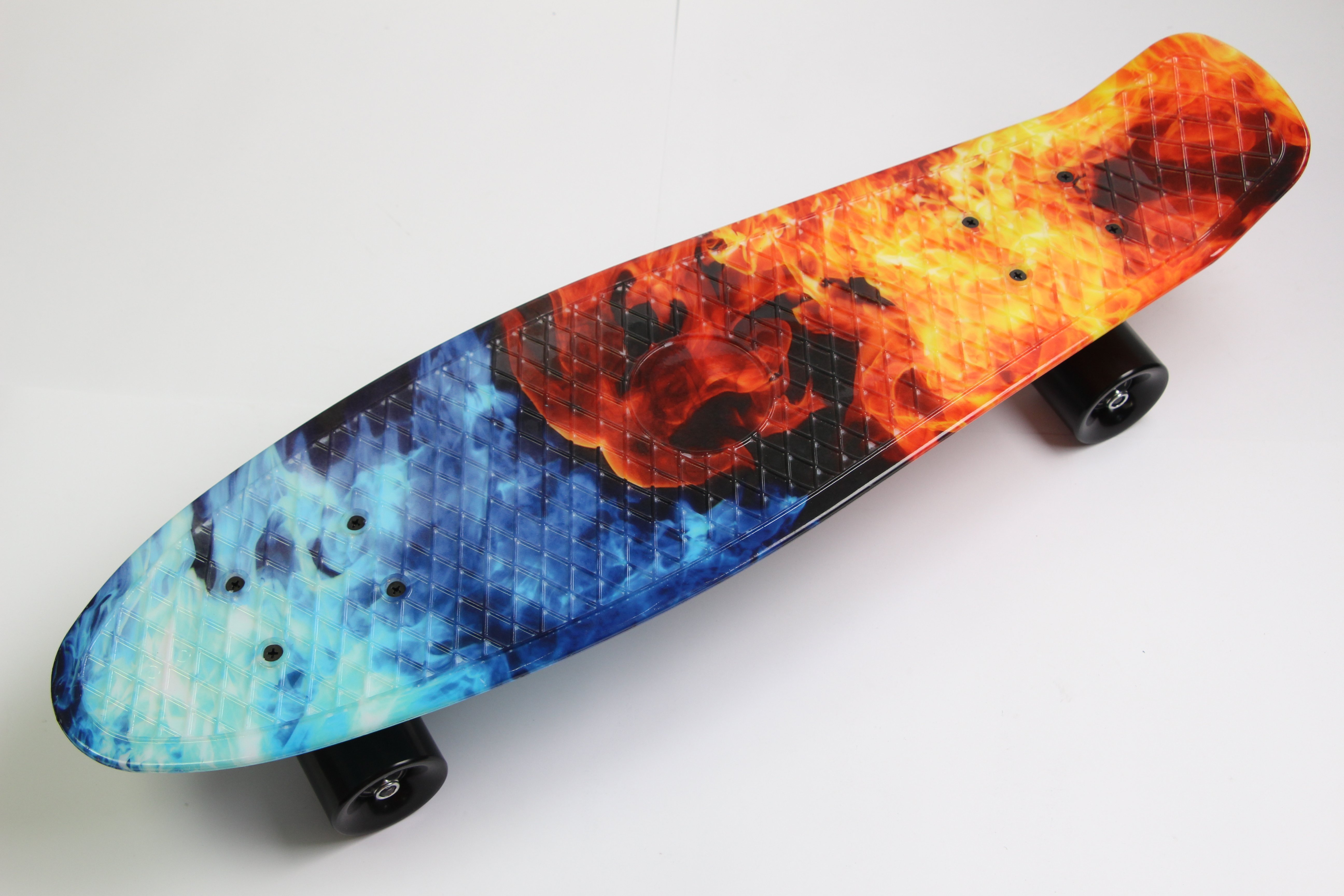 Пенниборд Penny Style Nickel LUX 28" светящиеся колеса Fire Blue (2T2061)