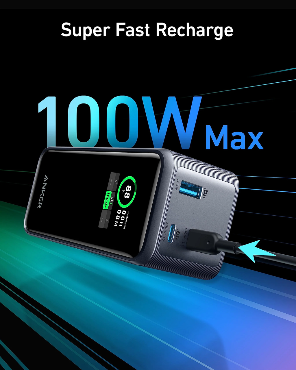 Внешний аккумулятор Anker Prime 20000 mAh PowerBank 200W Black (A1336) - фото 5