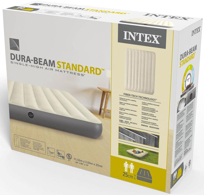 Матрац надувний велюр Intex клапан 2в1 152х203х25 см (64103) - фото 5