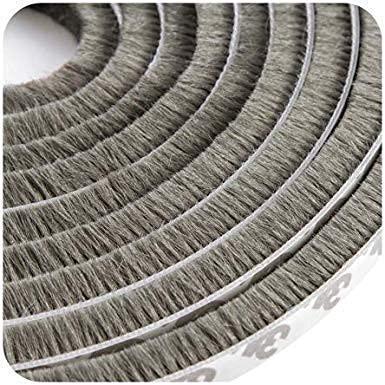 Уплотнитель для окон и дверей на самоклеющейся основе с ворсом 5 м Серый (2464734123) - фото 7