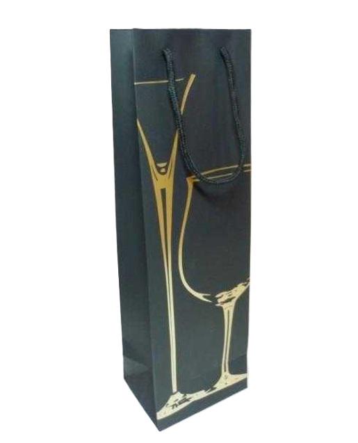 Подарочный пакет под бутылку Stenson R95555 Wine Art 36x13x8 cм (19556795)