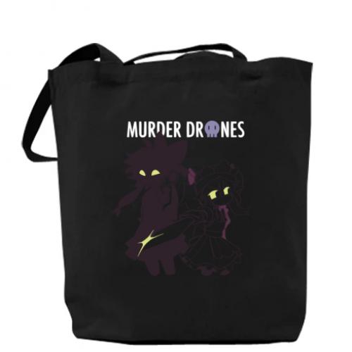 Шоппер Murder Drones 37x41 см Черный (15980675-2-195185)