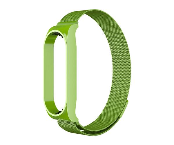 Ремешок Milanese Magnetic для Xiaomi Mi Band 7 Зеленый