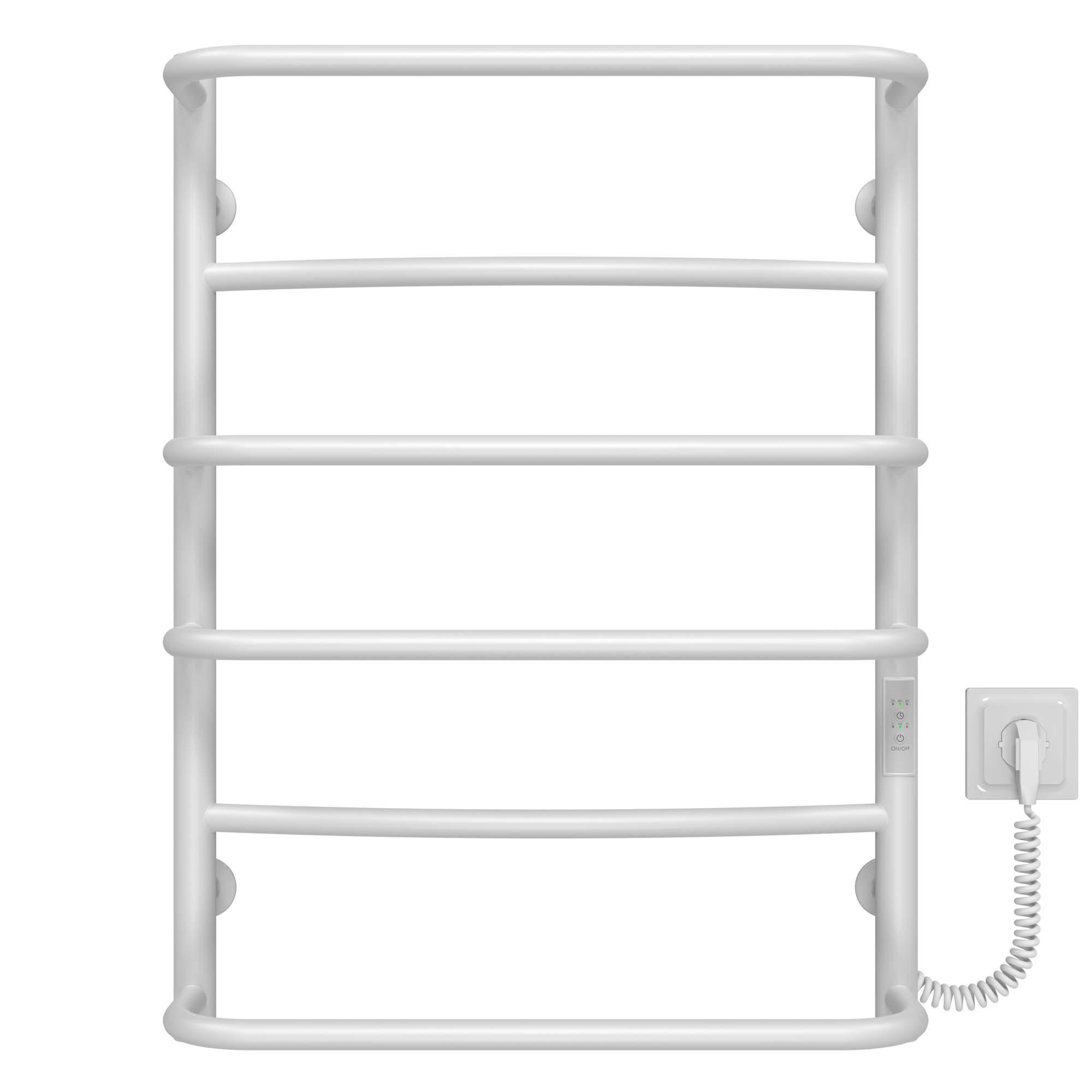 Полотенцесушитель электрический Deffi Аквамикс П6 WD03 правое подключение нержавеющая сталь 500x700 мм Белый (C.AM.70.50.6.EWR3)