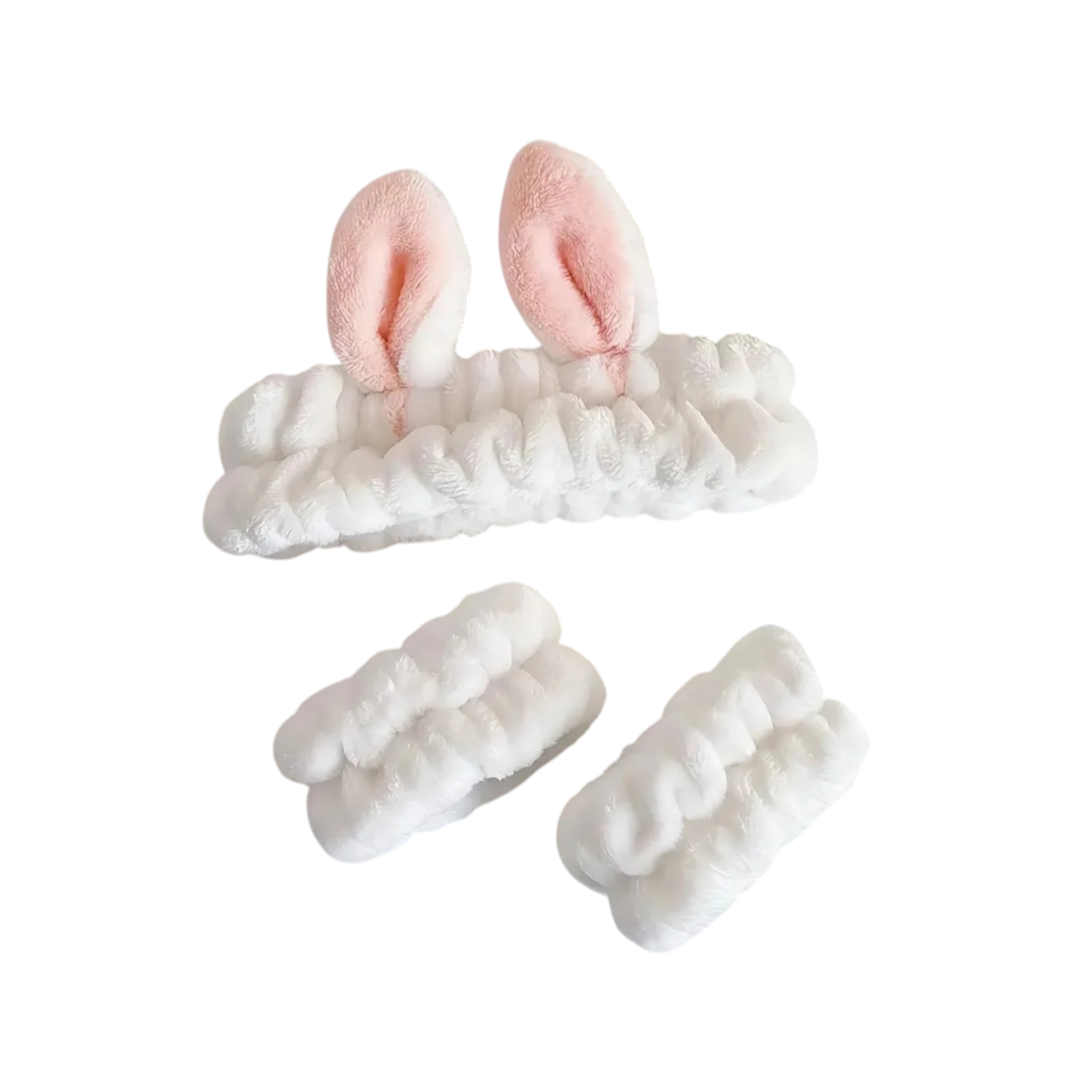 Набор для умывания лица с милыми ушками Бело-розовый (2488876216)