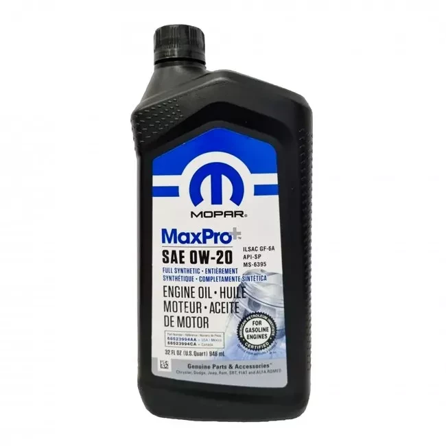 Моторное масло Chrysler/Mopar MaxPro+ 0W-20, 0,946 л (68218950AB)