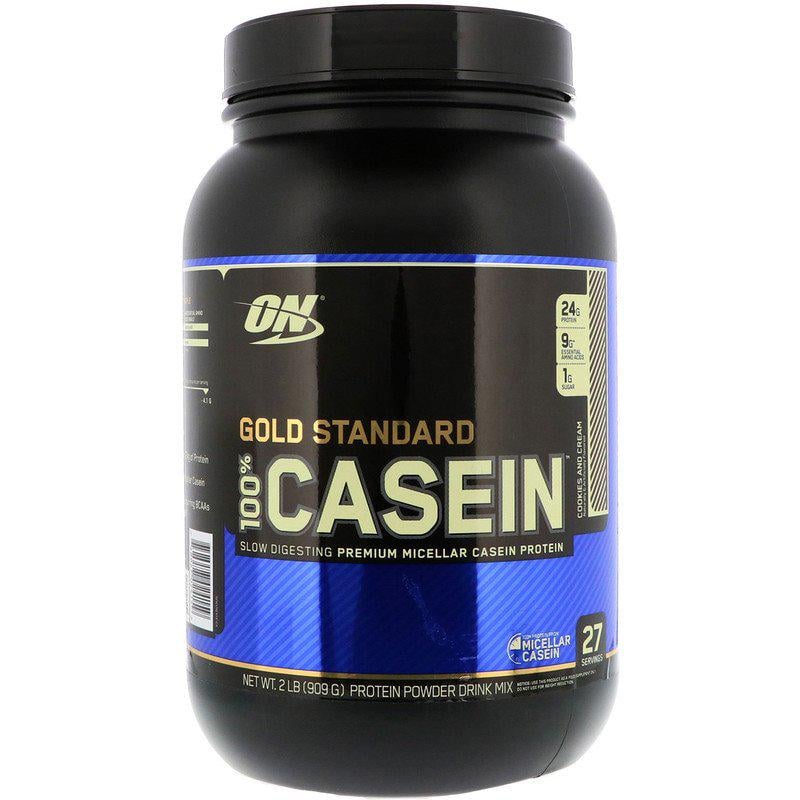 Протеин Optimum Nutrition 100% Casein Gold Standard 909 г 26 порций Cookies Cream - фото 1