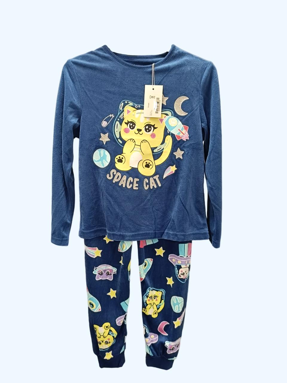 Піжама флісова для дівчинки PRIMARK 122 см Синій (0103)