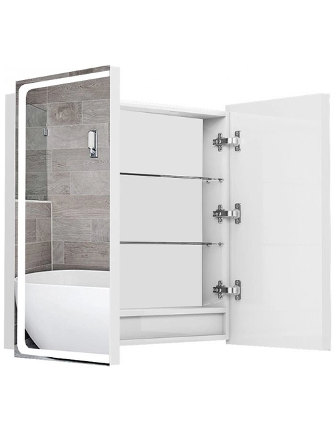 Шкаф зеркальный Alfa с LED подсветкой 700х700 мм (10653125) - фото 2 Шкаф зеркальный Alfa с LED подсветкой 700х700 мм (10653125) - фото 2