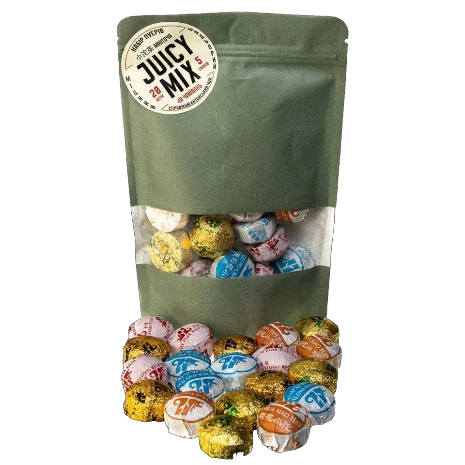 Подарунковий набір чаю Світ чаю Соковитий Мікс Шу Пуер з фруктами та квітами 20 шт. 5 видів (40002)