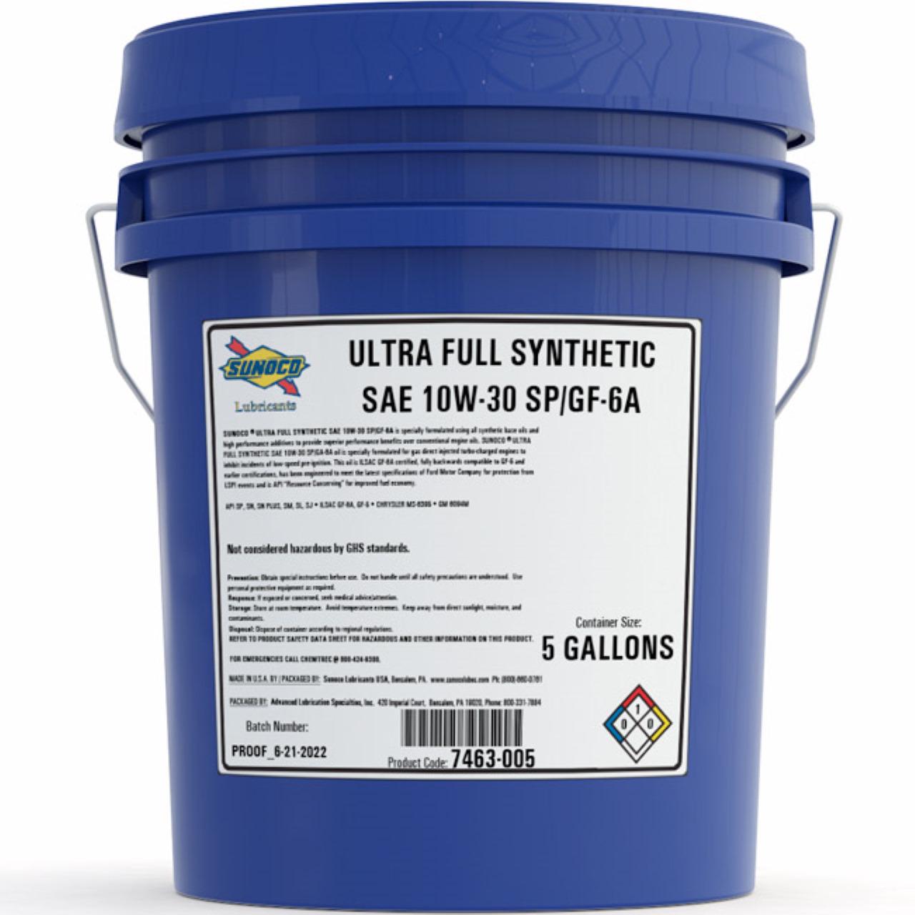 Моторное масло Sunoco Ultra Full Synthetic SP/GF-6A 10W-30 18,93 л (7463-005)
