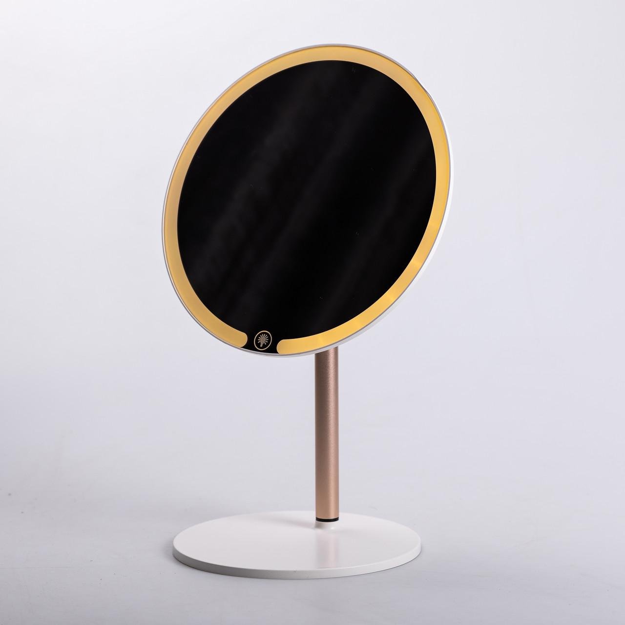 Дзеркало косметичне з підсвічуванням кругле настільне 21 см Білий (6887) - фото 7 Дзеркало косметичне з підсвічуванням кругле настільне 21 см Білий (6887) - фото 7