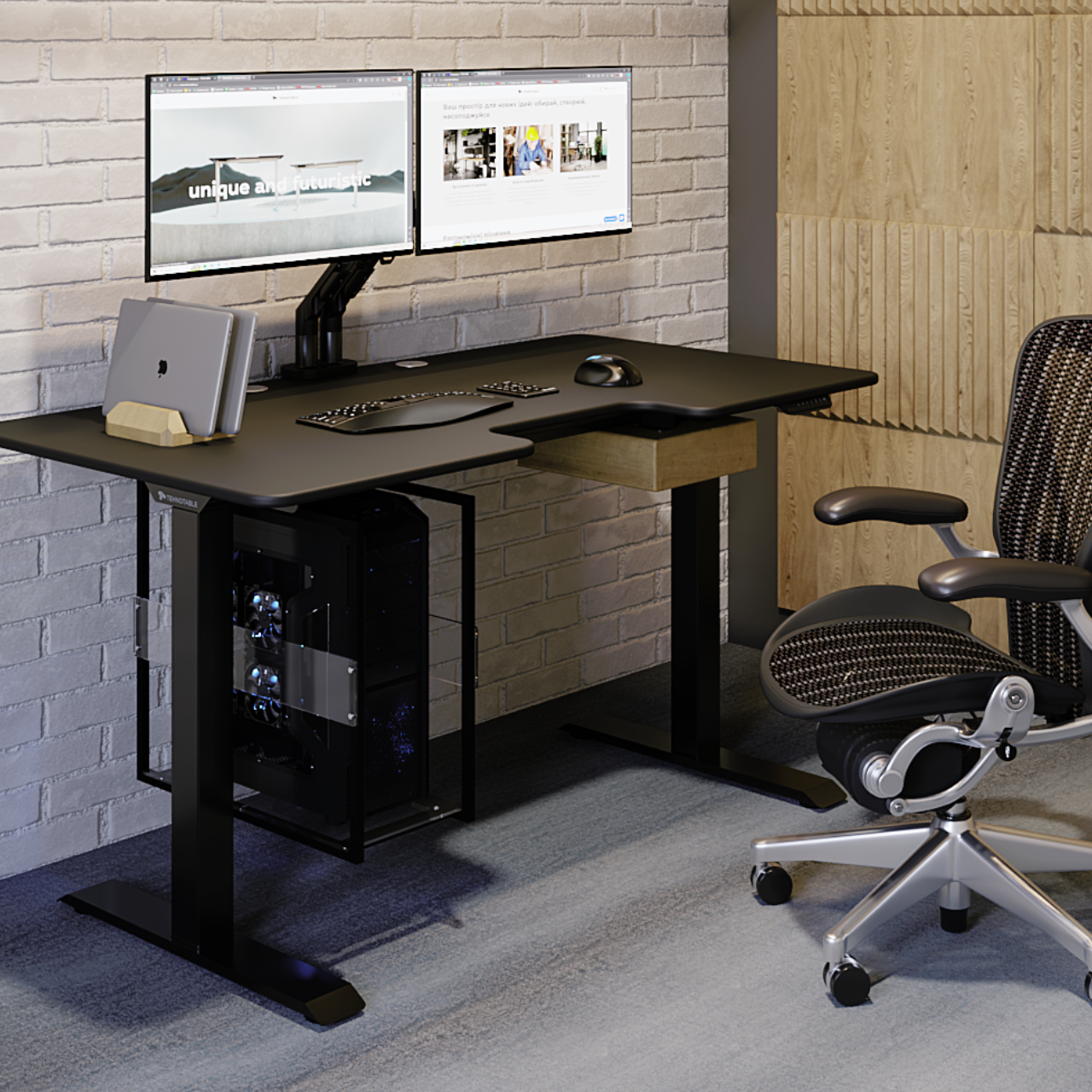 Кронштейн настольно-поворотный FlexiSpot DL2 для двух мониторов диагональю от 17 до 32" Черный - фото 4 Кронштейн настольно-поворотный FlexiSpot DL2 для двух мониторов диагональю от 17 до 32" Черный - фото 4