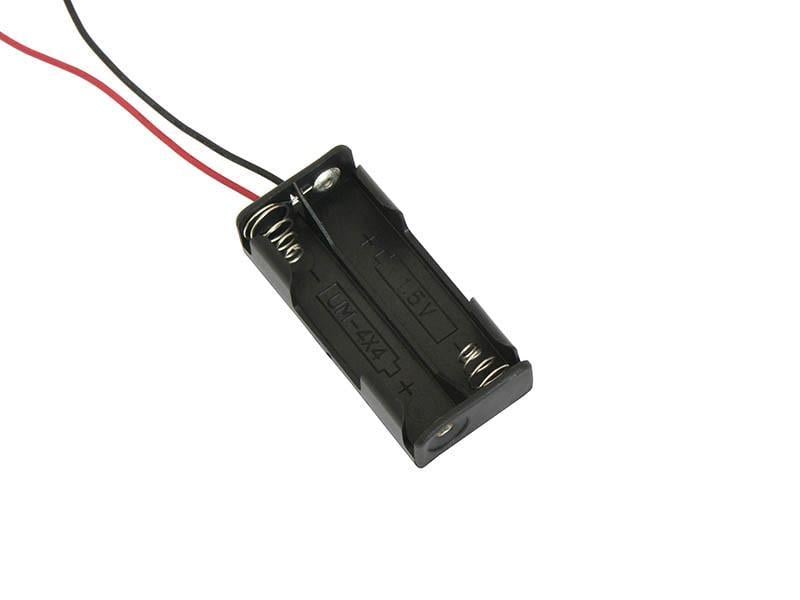 Держатель для 2 батареек типа ААА плоский (2657)