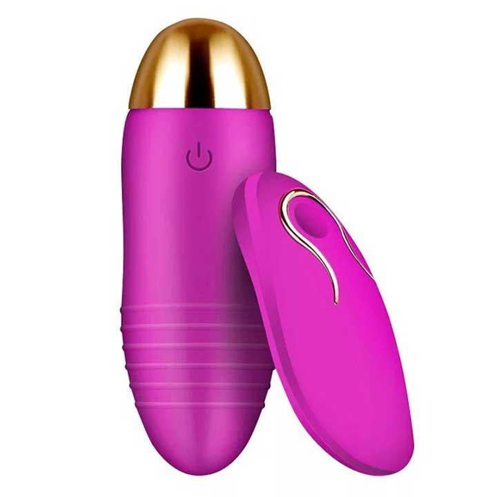 Виброяйцо с пультом управления и USB 10 режимов Фиолетовый (K0273-2)