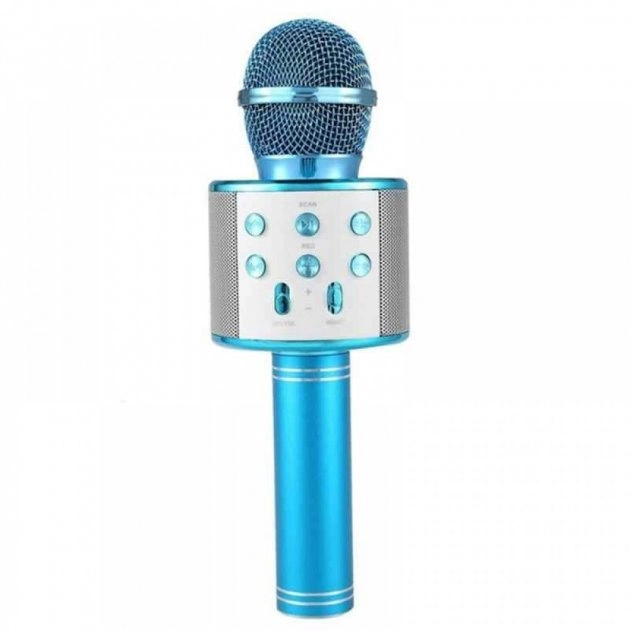 Мікрофон караоке дитячий Bluetooth С 48340 бездротовий Блакитний (1865617220)