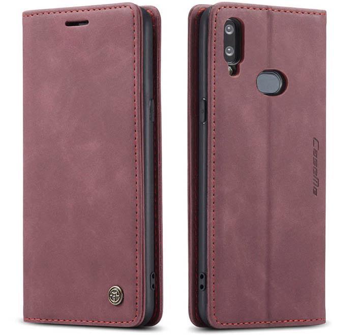 Чехол книжка с магнитом CaseMe на Samsung Galaxy A10s A107 Wine (14070-42)