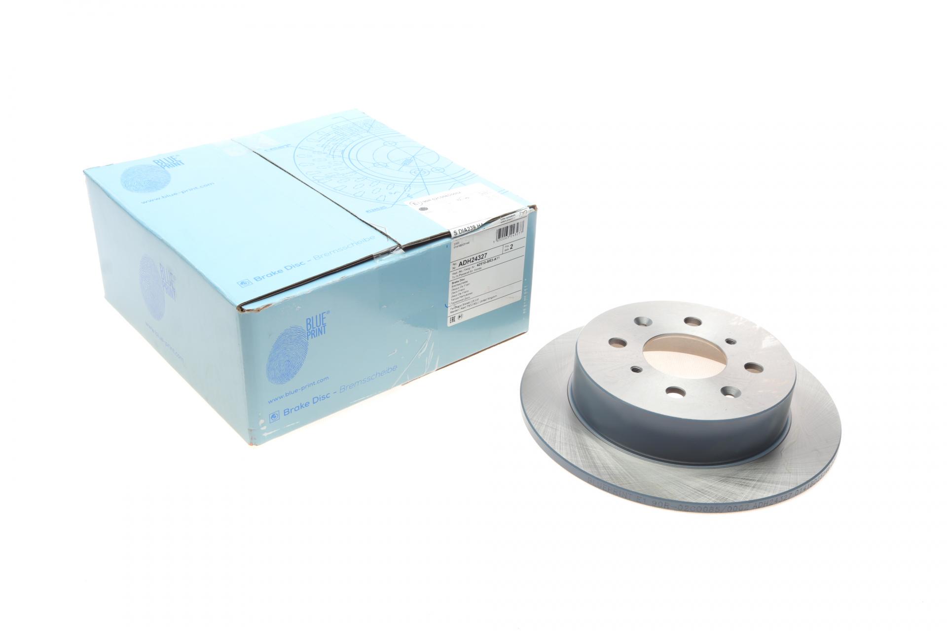 Диск тормозной задний BLUE PRINT для Honda Civic 91-09 239x9 мм (ADH24327)