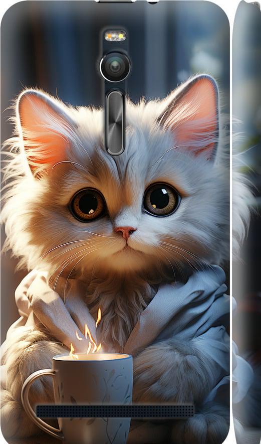Чехол на Asus Zenfone 2 ZE551ML White cat (5646c-122-42517)
