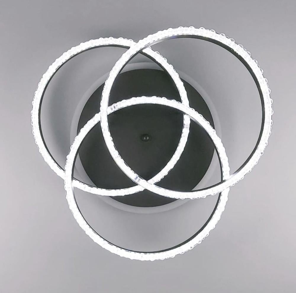 Люстра LED на 3 кольца с золотистой фурнитурой/RGB подсветка/пульт Кофейный/Золотой (A55063/3C RGB CF/GD)