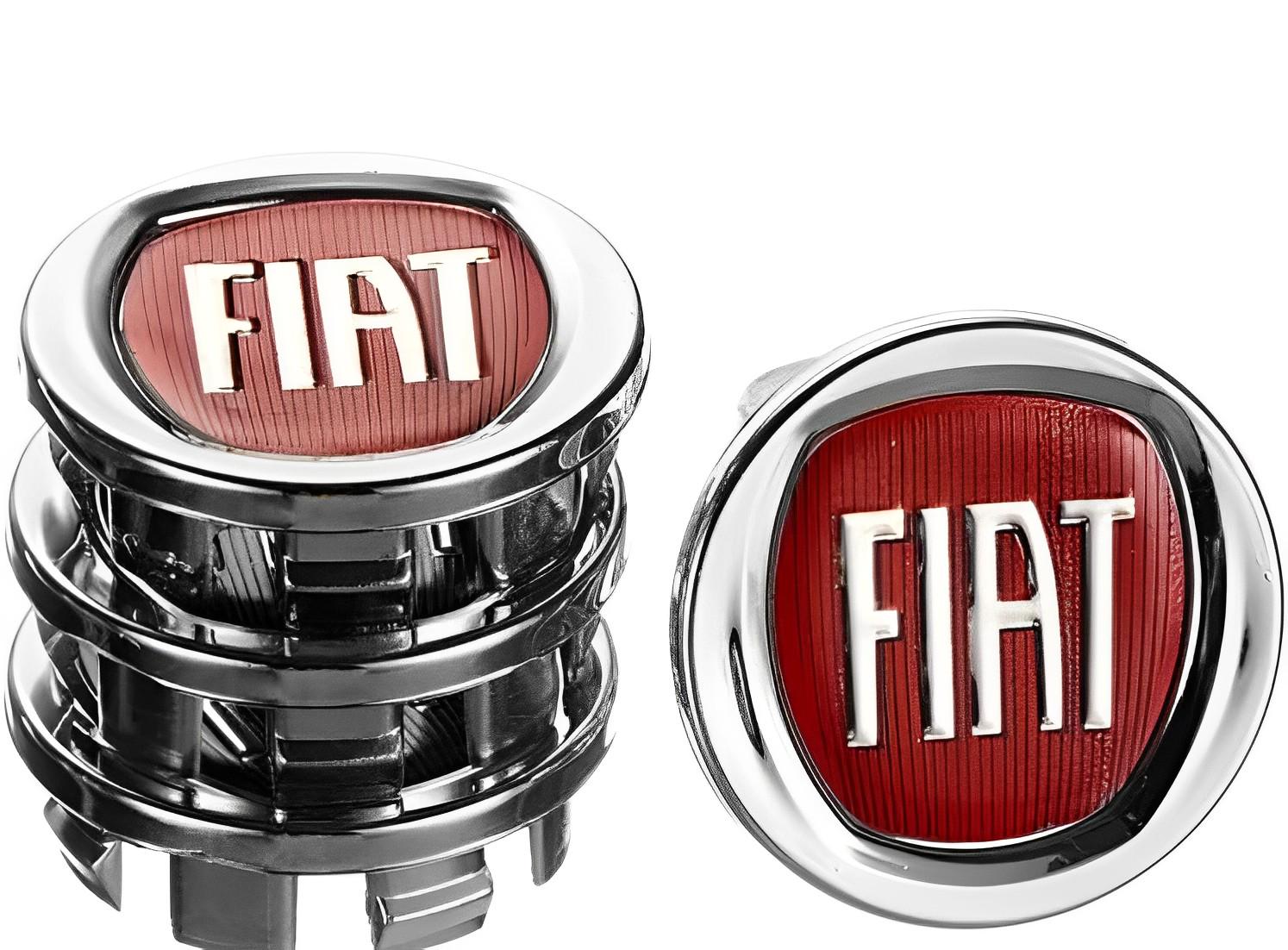 Комплект колпачков для литых дисков Vitol Fiat 49x43 ABS пластик 4 шт. Серый