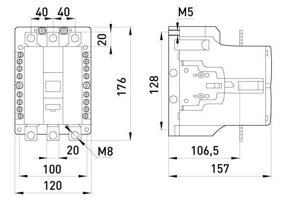 Контактор E.NEXT e.industrial.ukc.150.110 150А 110 У 1NO 1NC (i.0090024) - фото 2