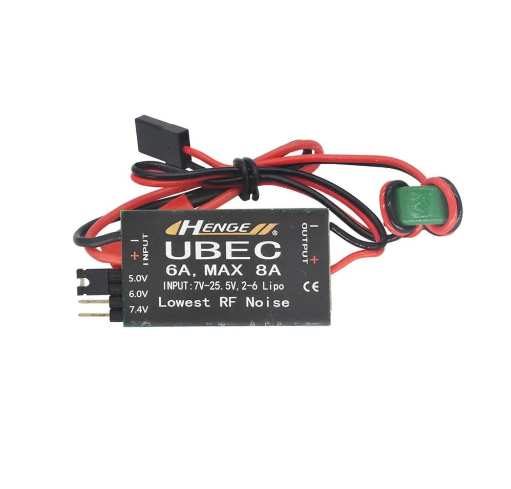 Регулятор питания HENGE UBEC 6A 2-6S понижающий 7-25,5V TO 5V 6V 7,4V Lowest RF Noise (00-00025957)