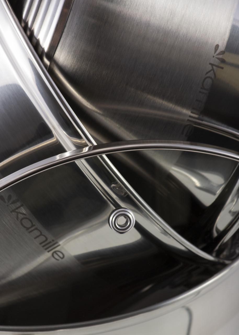 Набір каструль із кришками Kamille КМ-5638S із нержавіючої сталі з 12 предметів Сталевий (150-84-5638S) - фото 8