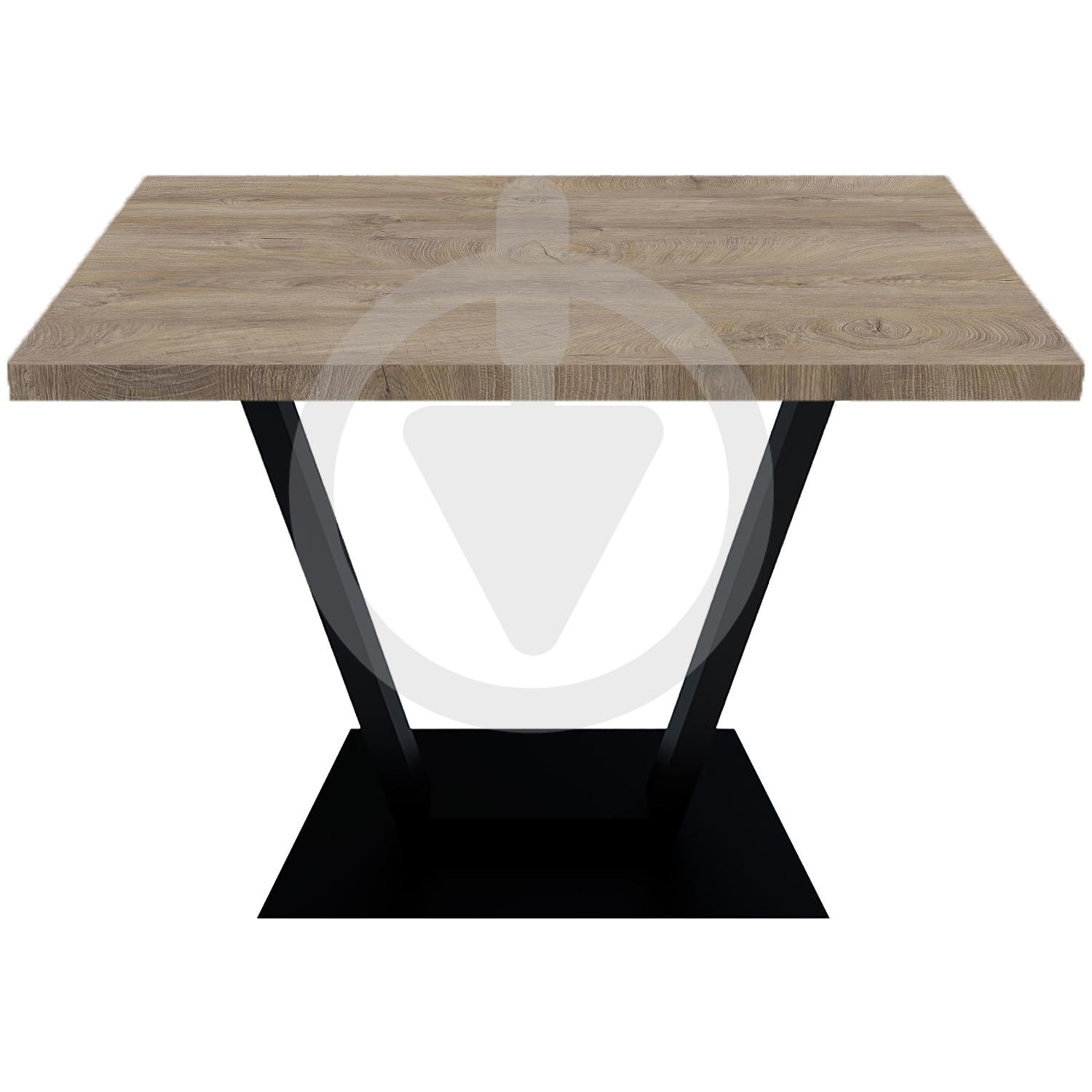 Стол кухонный MebliRoMax Vegas 100х70 см Loft Дуб Эндгрейн/Черный