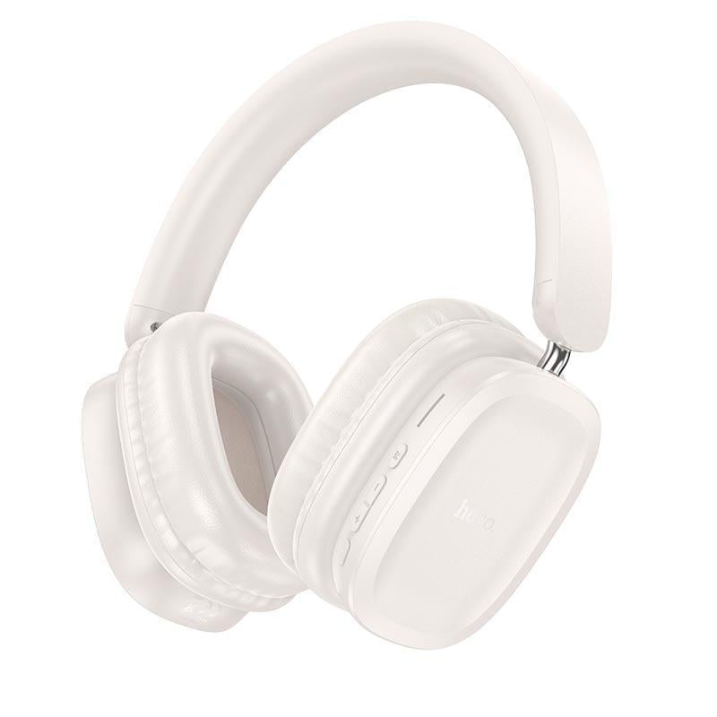 Наушники беспроводные Hoco W51/AUX/TF-карта с поддержкой Hi-Fi Audio 400 мА/ч до 46 часов Молочно-Белый (631963)