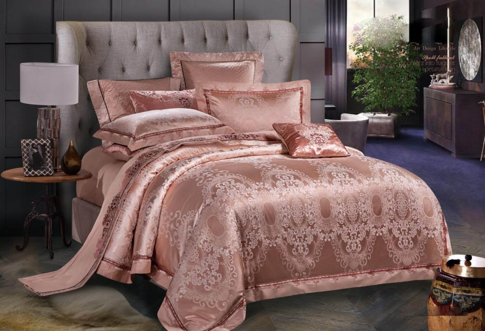 Комплект постельного белья Bella Villa с кружевом евро сатин-жаккард J -0072 EU (DR012663)