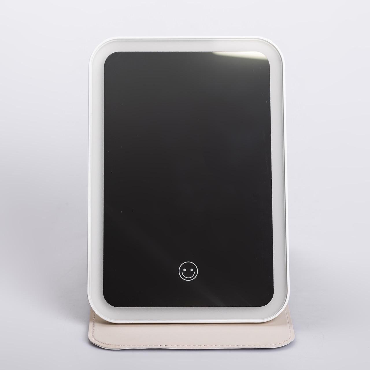 Дзеркало з лід підсвічуванням настільне складане 19,5х13,5 см (6888) - фото 7 Дзеркало з лід підсвічуванням настільне складане 19,5х13,5 см (6888) - фото 7