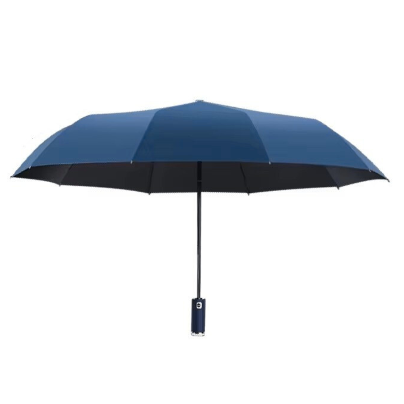 Зонтик с Led-фонарем от дождя автоматический 10 спиц диаметр 98 см Синий Зонтик с Led-фонарем от дождя автоматический 10 спиц диаметр 98 см Синий