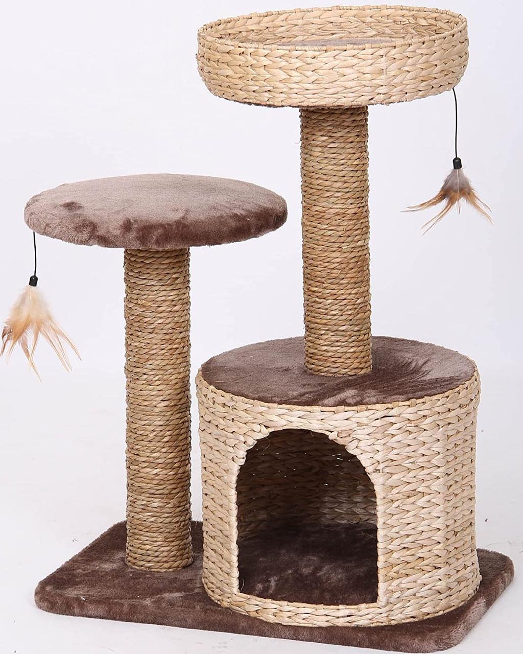 Когтеточка Croci Larix с домиком и лежанкой 60х38х80 см